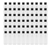 LEXININ Paquete de 60 Botellas de plástico Transparente de 4 onzas con Tapas abatibles, Botellas vacías de Viaje de plástico, recipientes Recargables Transparentes para champú, Crema