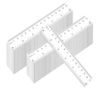 LEXININ Regla de plástico transparente, 15 cm, 60 unidades, para oficina y uso doméstico