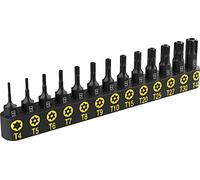 LEXIVON Acoplamiento de TORNILLO Torx aprueba de manipulación, Set de Acero con Aleación Premium S2 de estrella de seguridad de 13 piezas, T4 - T40 CNC de precisión mecanizado (LX-301)