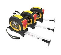 LEXIVON Cinta métrica DuaLock de 10 pies / 3 m | Hoja de 3/4 de pulgada de ancho con revestimiento de nylon, acabado mate | Pies/Pulgada/Fracciones/Métrico [LX-203]