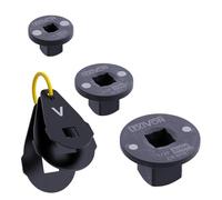 LEXIVON Juego 3 Adaptadores Magnéticos Perfil Bajo Vasos Impacto 1/4"-3/4" | Acero Cr-Mo, Perfil de 4mm, Medidas Grabadas con Láser, Separadores Acero en Llavero Retención Mediante Bola Bloqueo (LX-413)