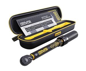 LEXIVON Llave de Torque para Bicicleta 1/4" con Medidor en Newton Metro | Caja de 72 Dientes, Tipo de Doble Clic, 2-26Nm | Portátil para Bicicletas de Carretera y de Montaña (LX-190)