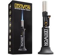 LEXIVON Soplete de Butano, Encendedor Vertical Recargable con Llama Austable y Tanque de Aluminio de Grado Profesional, Ideal para Soldadura y Tareas de Cocina (LX-760)