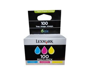 LEXMARK 100 (14N0849) CIAN MAGENTA AMARILLO INK - 200 PAGES | PARA GENESIS S815