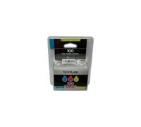 LEXMARK 100 (14N0849B) CIAN MAGENTA AMARILLO INK - 200 PAGES | PARA GENESIS S815