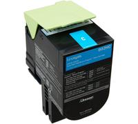 Lexmark 802HC High Yield Toner - Cyan Normal,Black,80C2HC0 Black Normal
