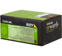 80C20Y0 LEXMARK 802Y CARTUCHO DE TÓNER AMARILLO
