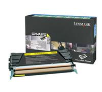 Lexmark Toner C734A1YG Amarillo Nuevo Original Envasado