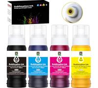 Lexmate Tinta de sublimación sin jeringas para Epson EcoTank ET-4800 ET-2850 ET-2800 ET-2803 ET-2720 ET-3850 ET-2760 ET-3830 ET-4700 ET-2750 ET-4760 850 Es. T-5800 ET-15000 (400ML/ICC libre)