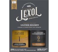 Lexol - Kit de Limpiador y acondicionador para el Cuero del Coche, Muebles, Zapatos, Bolsos y Accesorios, rápido y fácil de Usar, Botes de 236 ml, Incluye Dos esponjas de aplicación