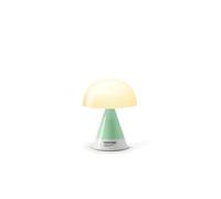 Lexon Collaboration Mina M - Lámpara de mesa portátil para dormitorios, niños y guardería, lámpara de mesa recargable de 9 LED de color con luz de 24 horas y regulador de intensidad (verde pastel)