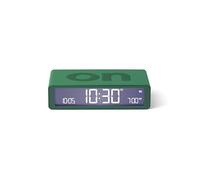 Lexon Flip Classic Reloj Despertador Digital con Caras Reversibles de Encendido/Apagado, Reloj de Noche Recargable con Pantalla LCD, Sensor táctil para función de repetición y luz - Verde