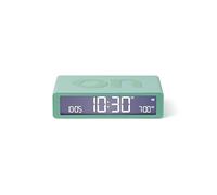 Lexon Flip Classic Reloj Despertador Digital con Caras Reversibles de Encendido/Apagado, Reloj de Noche Recargable con Pantalla LCD, Sensor táctil para función de repetición y luz - Verde