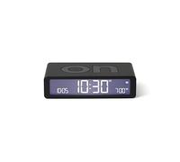 Lexon Flip Classic Reloj Despertador Digital con Caras Reversibles de Encendido/Apagado, Reloj de Noche Recargable con Pantalla LCD, Sensor táctil para función de repetición y luz - Black