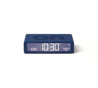 Lexon Flip Classic Reloj Despertador Digital con Caras Reversibles de Encendido/Apagado, Reloj de Noche Recargable con Pantalla LCD, Sensor táctil para función de repetición y luz - Azul