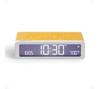 Lexon Flip Classic Reloj despertador Mañana brillante, reversible con caras de apagado y función Snooze, pantalla LCD y luz táctil, recargable por USB-C - Amarillo brillante