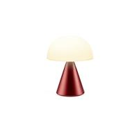 Lexon Mina - Lámpara LED portátil, 24 horas de duración de la batería, 9 colores ambientales con luz de interruptor de atenuación de presión, resistencia al agua IPX4, carga QI o USB-C (Rojo Oscuro)