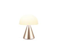 Lexon Mina - Lámpara LED portátil, 24 horas de duración de la batería, 9 colores ambientales con luz de interruptor de atenuación de presión, resistencia al agua IPX4, carga QI o USB-C (Dorado Claro)