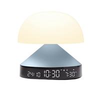 Lexon MINA Sunrise Despertar mañana brillante, simulador de amanecer y atardecer, 5 sonidos naturales, lámpara de noche LED luz nocturna y luz de luz - Azul claro