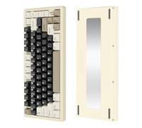 LexonElec x Attack Shark X75 Teclado Mecánico Inalámbrico de Aluminio CNC al 75%, Tri Modo-BT/2.4G/Cableado, Montaje de Gasket RGB, Batería de 5000mAh, Controlador Via Cloud para Win/Mac-Blanco