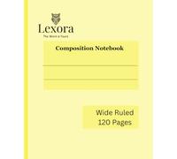 Lexora Pastel Color, College Composition Cute Notebooks, Wide Ruled, 120 Pages, 7.5"x9.25", 1 subject: Built to Support Every Kind of Writer