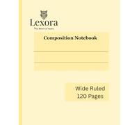 Lexora Pastel Color, composition Cute Notebooks, Wide Ruled, 120 Pages, 7.5"x9.25", 1 subject: Built to Support Every Kind of Writer