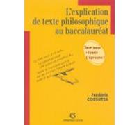 Lexplication De Texte Philosophique Au Baccalauréat (ebook)