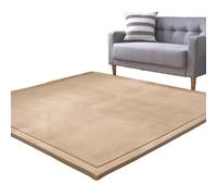 LexqMawg Alfombra Bebe Gruesa 3 cm Alfombras Juegos Bebes Antideslizante, Alfombra de Gateo para Bebé, Tapete Bebe Actividades, Alfombra Habitación Infantil De Juego Bebe Lavable Beige 60 x 160 cm