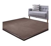LexqMawg Alfombra Bebe Gruesa 3 cm Alfombras Juegos Bebes Antideslizante, Alfombra de Gateo para Bebé, Tapete Bebe Actividades, Alfombra Habitación Infantil De Juego Bebe Lavable Marrón 70 x 160 cm