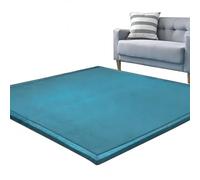 LexqMawg Alfombra Bebe Gruesa 3 cm Alfombras Juegos Bebes Antideslizante, Alfombra de Gateo para Bebé, Tapete Bebe Actividades, Alfombra Habitación Infantil De Juego Bebe Lavable Azul 90 x 180 cm