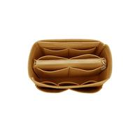 LEXSION Organizador de bolsas, inserto de fieltro con cremallera para bolsa de transporte, para Speedy Neverfull PM MM, marrón, XL