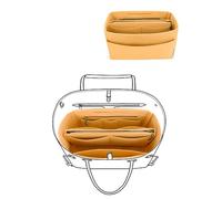LEXSION - Organizador de fieltro para bolso con cremallera, ajuste Speedy Neverful MM GM, tamaño XL, color amarillo claro 8037