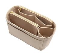 LEXSION Organizador de fieltro para bolso con cremallera, ajuste Speedy Neverful PM MM, 2-Beige, M