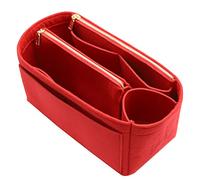 LEXSION Organizador de fieltro para bolso con cremallera, ajuste Speedy Neverful PM MM, 2-rojo, M