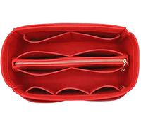 LEXSION Organizador de fieltro para bolso con cremallera, ajuste Speedy Neverful PM MM, tamaño SM, rojo 8021