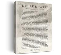 LEXSIVO Impresión inspiradora de Desiderata, arte de pared, decoración de oficina en casa, retro, pintura motivacional literatura, 12 x 15 pulgadas, lienzo enmarcado listo para colgar