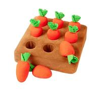 Lexsyn Esterilla nasal juguete para perros, 9 bolsas de felpa zanahorias snuffle, estimulación intelectual y diversión para perros en casa
