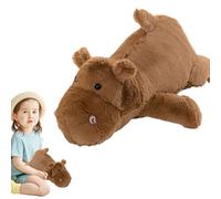 Lexsyn Peluche - Muñeca de animales de dibujos animados suave - Muñeca de hipopótamo de peluche, para novia, hombres, mujeres, niños, niñas, adolescentes, adolescentes, con hijo, hija, familia, amigos