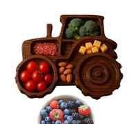 Lexsyn Tabla de Charcutería, Bandeja para Servir Alimentos y Tablero de Charcutería, Plato de Madera Centro de Mesa para Aperitivos Pan Fruta Carne Verdura
