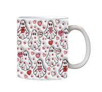 Lexsyn Tazas De Café De Halloween - Adorable Taza Fantasma,Taza de Cerámica con Diseño de Fantasma y Asa Capacidad 35cl Para Bebidas Unisex Regalo para Té Cumpleaños