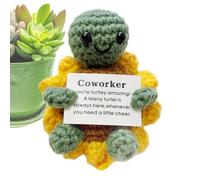 Lexsyn Tejido Amigurumi Positivo, Tortuga Motivacional De Ganchillo, Juguetes De Peluche Suave Animales Hechos A Mano para Niñas Y Niños Profesores Enfermeras Cumpleaños Graduación