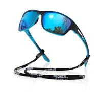 LexTex 2024 Men's Outdoor Sports Sunglasses with Anti-glare Polarized Lens,Polarized Sports Sunglasses for Men,Lightweight Sun Glasses with UV Protection for Driving Fishing Golf(Blue-2)