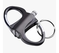 LexTex Encendedor con Llavero, Cerillas Impermeables, Juego de Iniciadores de Fuego Portátiles de Emergencia for Montañismo, Kit de Iniciadores de Fuego de Pedernal y Acero(Negro)