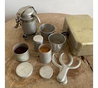 LexTex Kit de café for Acampar de colección, Muy Raro, con un Toque Vintage de Nostalgia, for Espresso y vertido, minimáquina de Espresso portátil for Viajes al Aire Libre con Tazas y cafetera(1 Set)