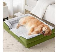 LEXTRO Cama ortopédica para perros grandes, cama de espuma para perros grandes, equipada con funda de almohada impermeable extraíble y parte inferior antideslizante, cama para mascotas
