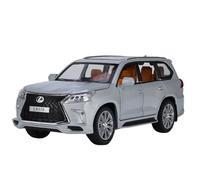 Lexus LX570 SUV - Modelo de Coche de aleación a Escala 1/24, Juguete de simulación de Metal Fundido a presión con Sonido y luz, Regalo(Gray)