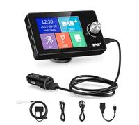 LEXXSON Dab/Dab + Adaptador de Radio con 2.8" Pantalla Colorida FM Transmisor Bluetooth Apoyo Llamada Manos Libres + AUX IN/OU + U Disk/TF Card Play