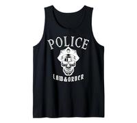 Ley y Orden del cráneo de la policía, policía, Oficial, Sheriff, policías Camiseta sin Mangas