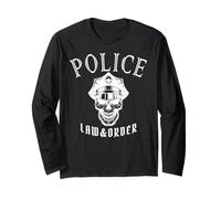 Ley y Orden del cráneo de la policía, policía, Oficial, Sheriff, policías Manga Larga