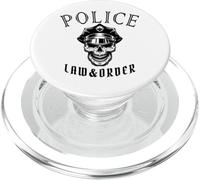 Ley y Orden del cráneo de la policía, policía, Oficial, Sheriff, policías PopSockets PopGrip para MagSafe